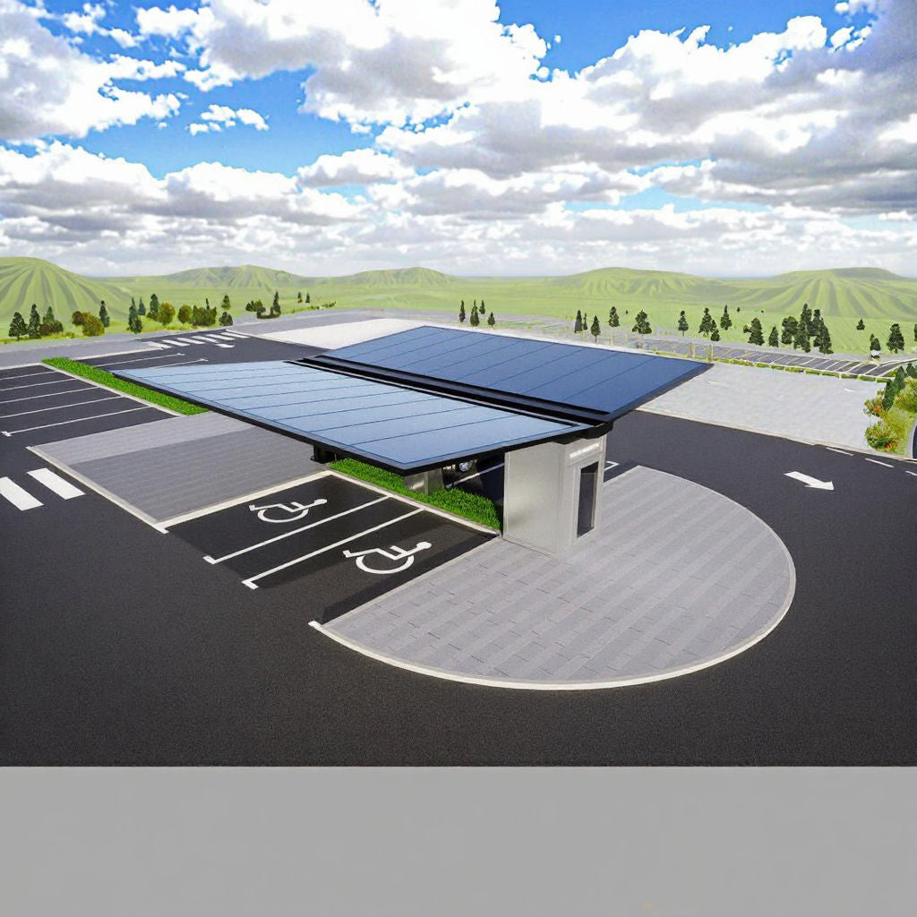 Modern Super Fast DC Charging Station (40kW–240kW) with ETFE Roof/Canopy Structure