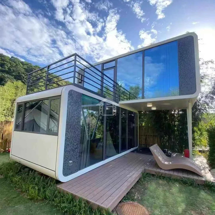 Modern Luxury 20Ft/40Ft Iconic Double Expansion Apple Cabin Solar-Powered