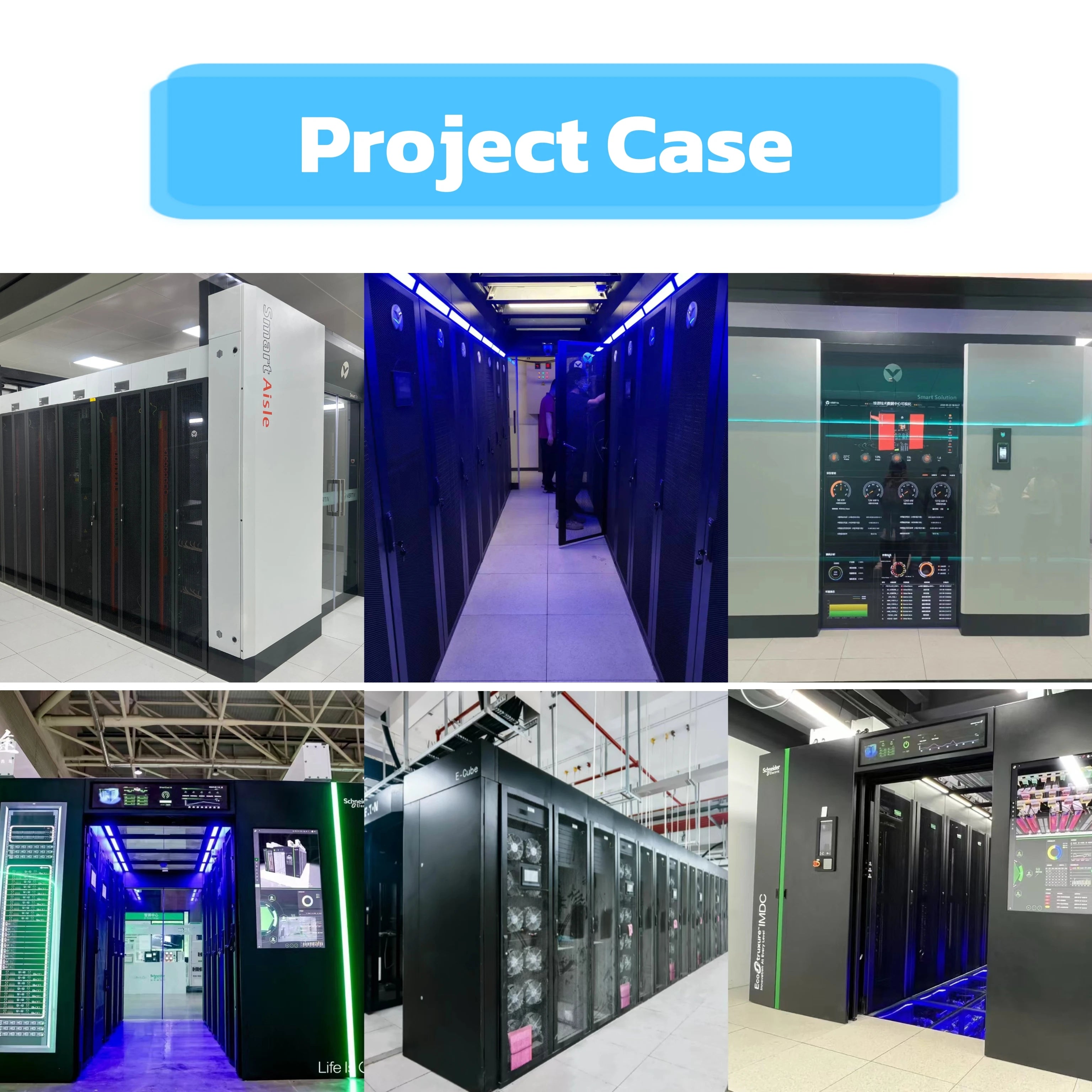 Eaton Online Three Phase Micro Data Center Icube Provides Power Supply IT Rack Power Distribution Thermal Monitoring Integrated