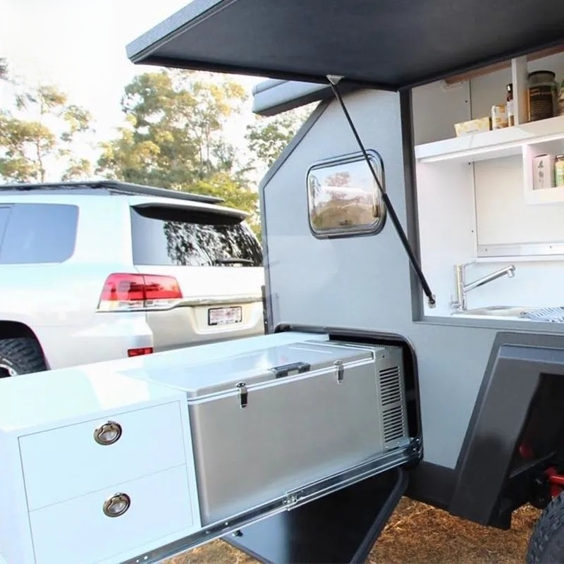 Premium Off-Road Mobile Office Caravan Trailer RV – Compact Camper House for Travel & Work