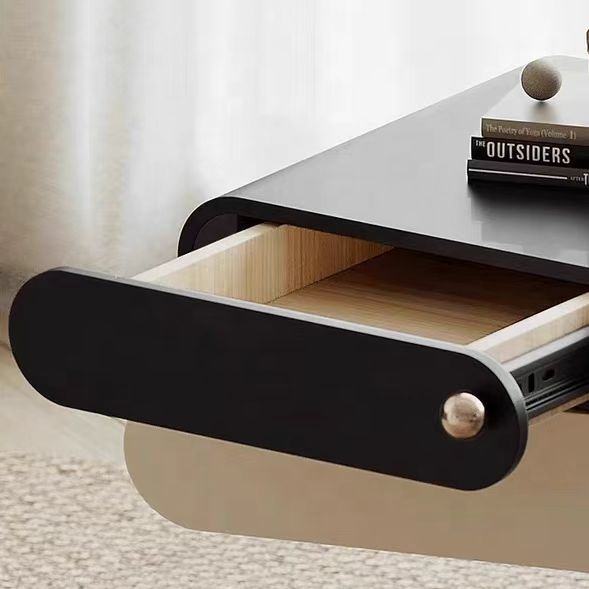 Luxury End Table – Small Square Side Tea Table with Drawer Storage Italian Minimal Nightstand