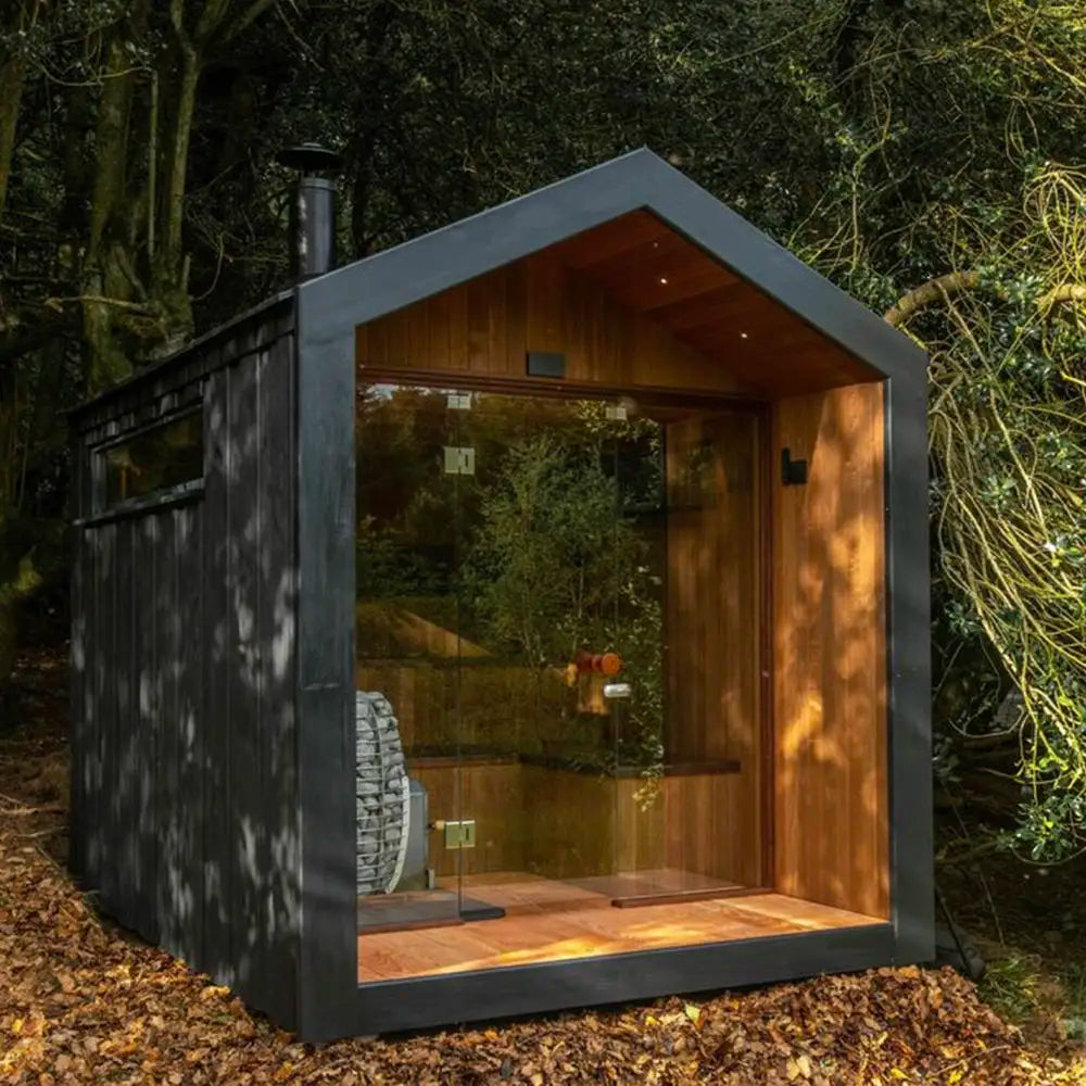 Traditional Finnish Sauna Cabin – Multi-Person Solid Wood Stove