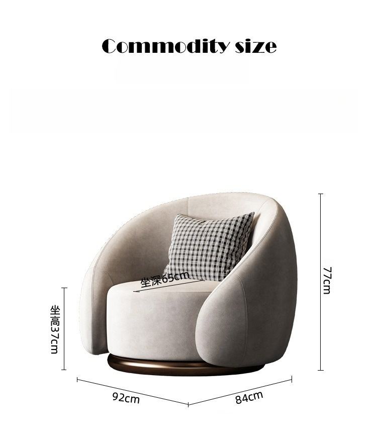 Vintage-Style Recliner Sofa Single Armchair – 360° Rotation