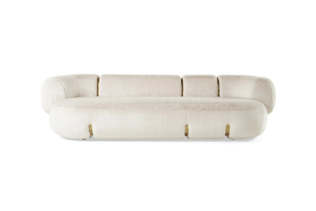 New High End Furniture White Living Room Tufted Sofa