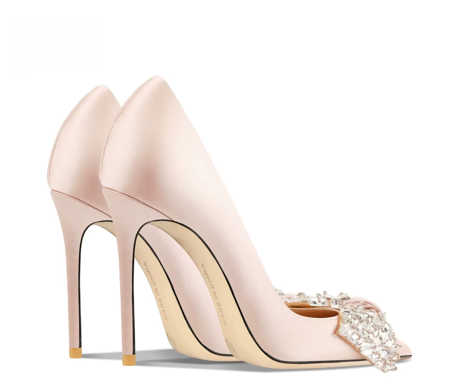 Women Leather Bow High Heels – Elegant Stiletto Banquet Women Shoes