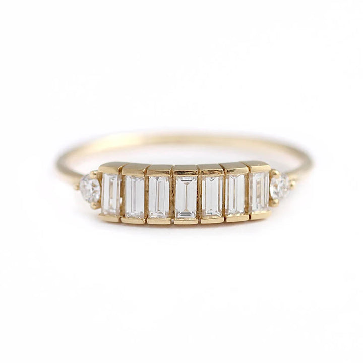New 14k White Pure Gold Engagement Diamond Solitaire Women Ring