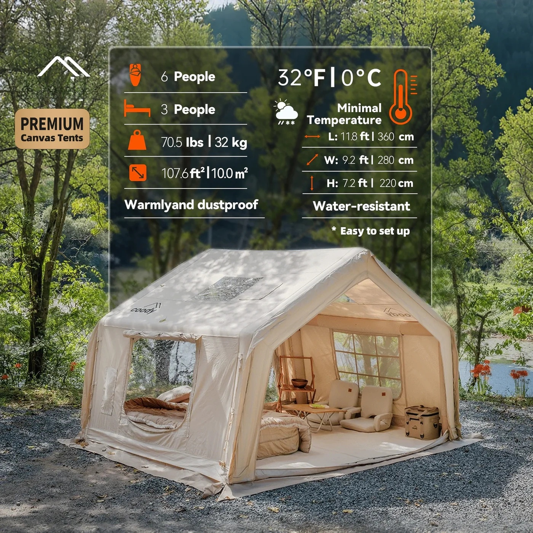 Modern Portable Family Inflatable Tent Mountain Climbing