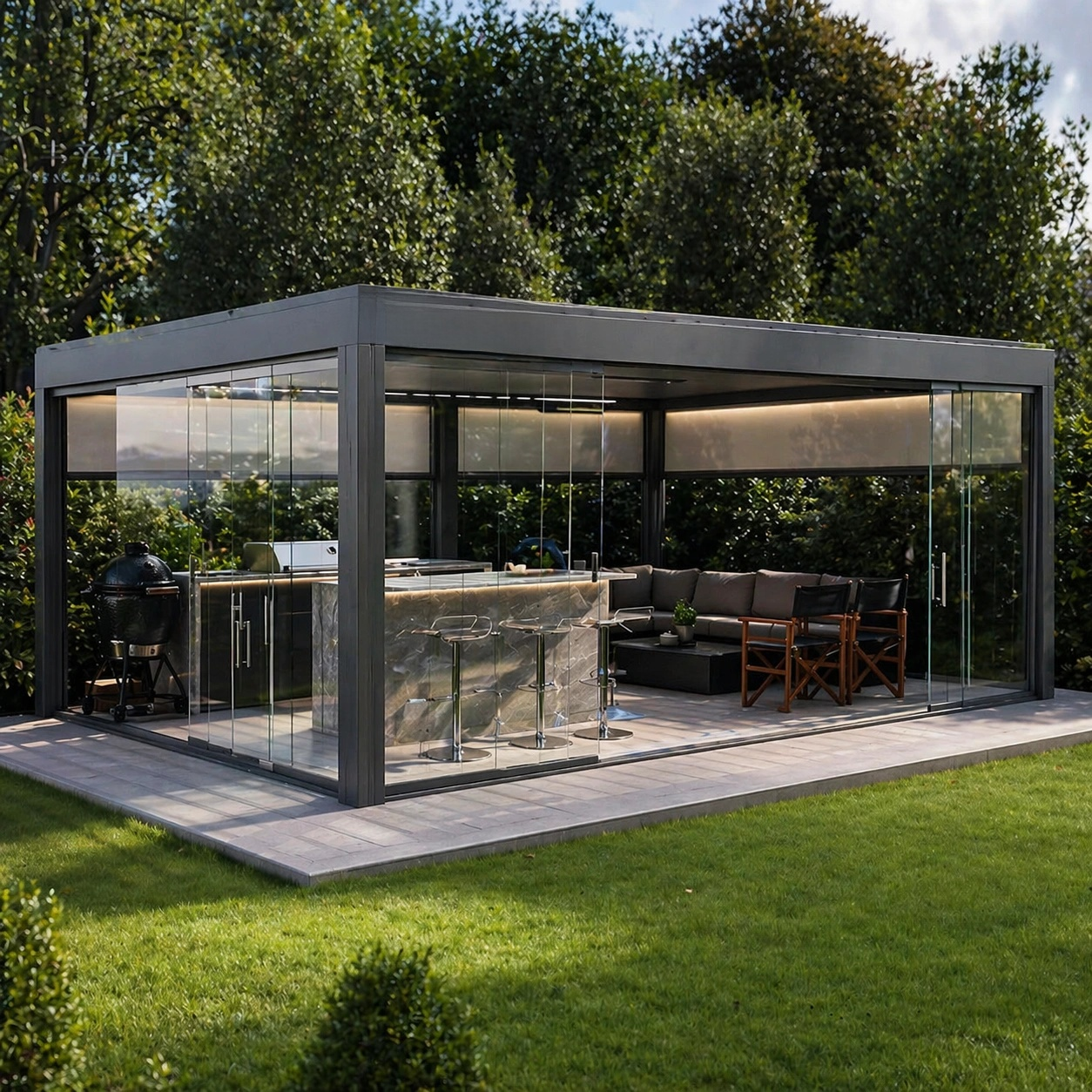 Luxury Bioclimatic Aluminum Pergola Gazebo for Modern Outdoor Living