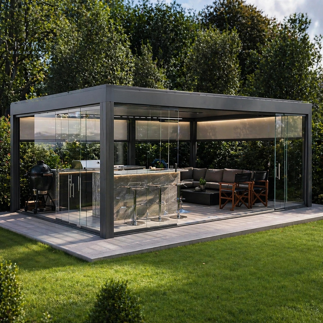Luxury Bioclimatic Aluminum Pergola Gazebo for Modern Outdoor Living