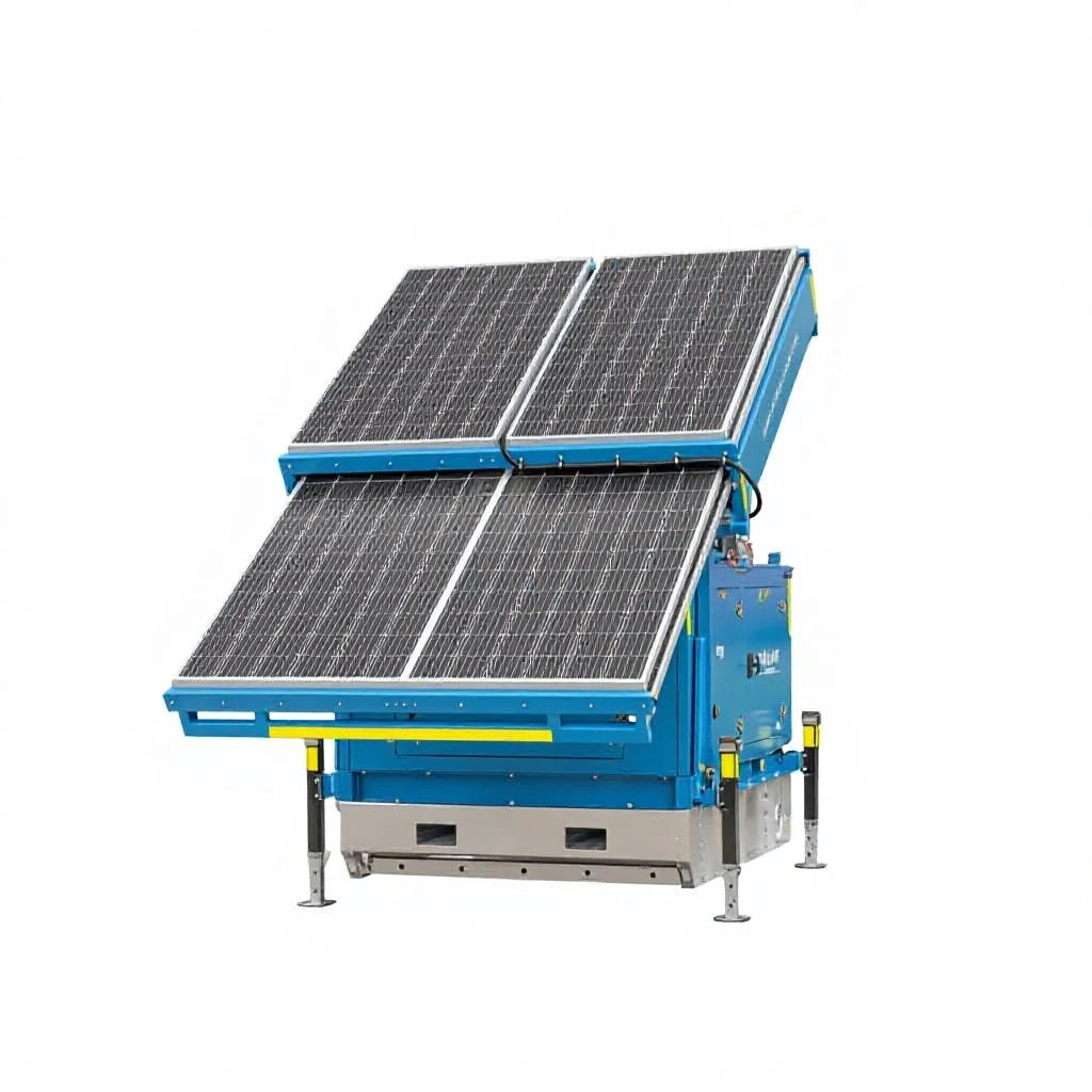 Off Grid Mobile Solar Power Trailer 8PCS Solar Panel Lithium Battery Energy Station with Optional Diesel Backup Generator