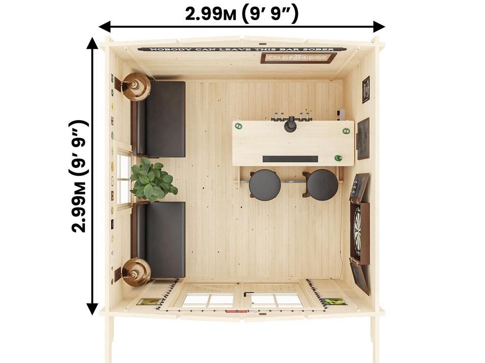 New Log Cabin Wooden House | Prefab Timber Cabin Kit for Home Garden Office