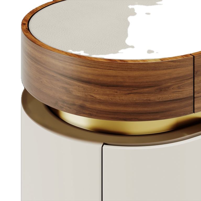 Modern Luxury Dressing Table with Lighted Mirror – Solid Wood Bedroom Vanity Home l Hotel