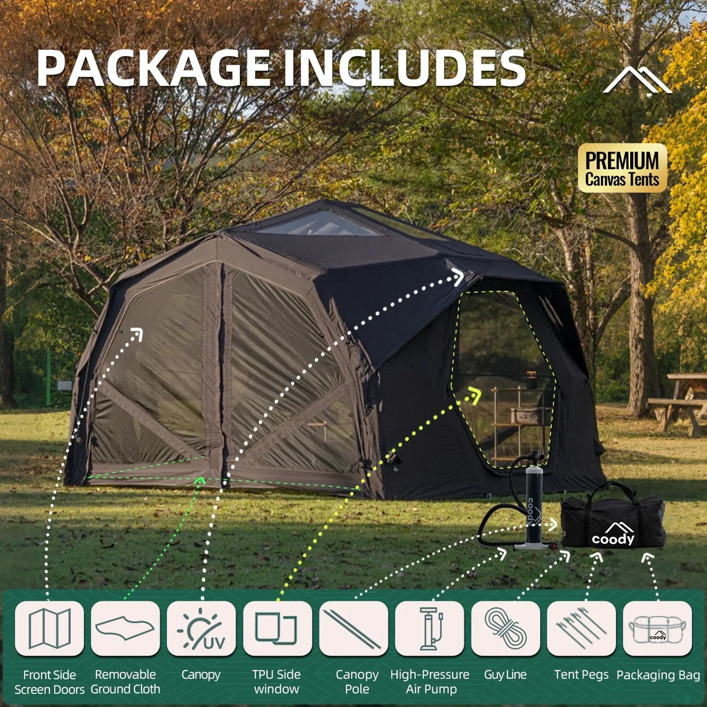 Modern Hub shelter Pro Air 4 Season Inflatable Tent