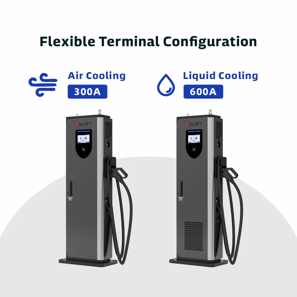INJET Ultra 800 DC CCS2 New Energy Electric Vehicle Charging Station Air/Liquid Cooling One Machine Four Guns for Cpos Operation