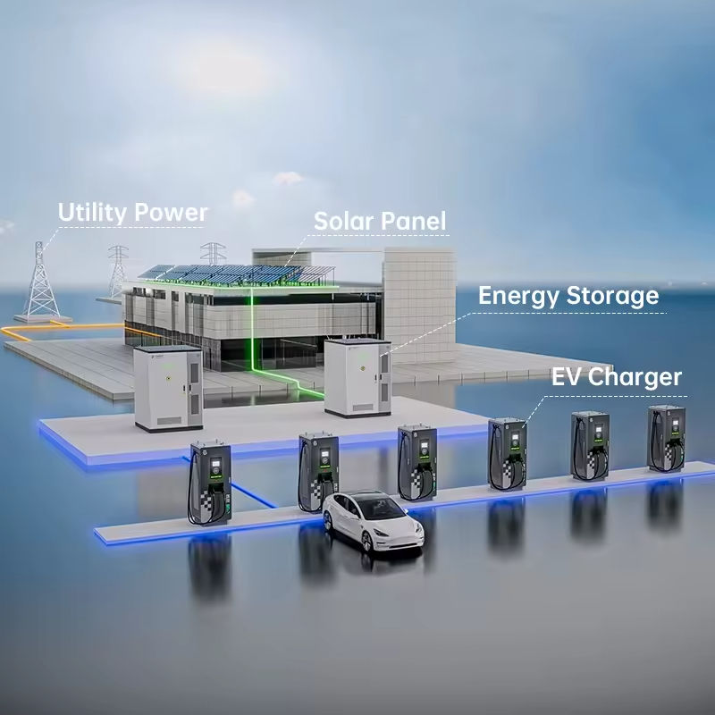 New Commercial DC EV Fast Charging Station with Smart Advertising Screen