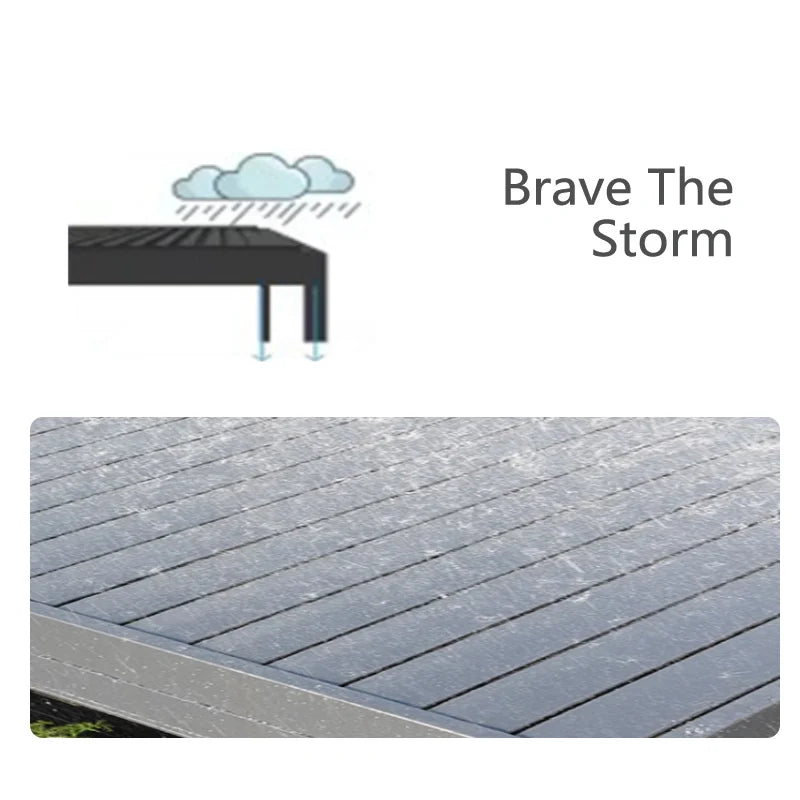 Motorized Pergola Pavilion Solar Panel All-Weather Waterproof Pergola