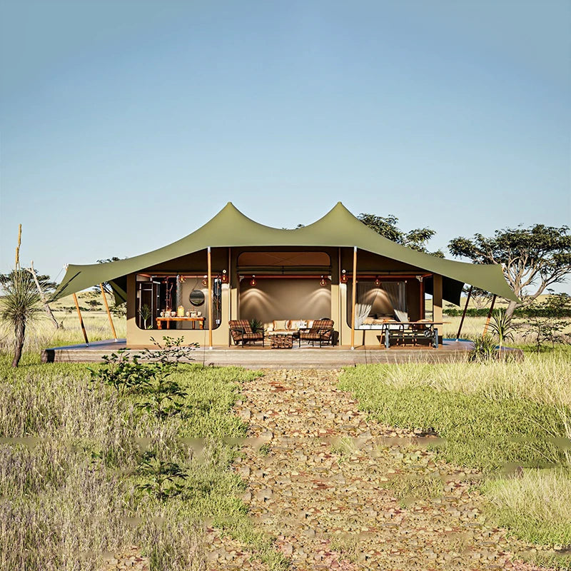 Architectural Grade Glamping Luxury Outdoor Safari Tents House with Bathroom