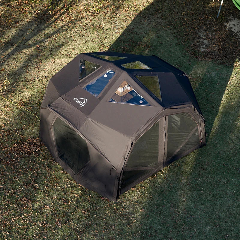 Coody Hubshelter Pro Air Tent-Black China Inflatable Tent Manufacturers Family Durable Cotton 4 Seasons Camping Inflatable Tent