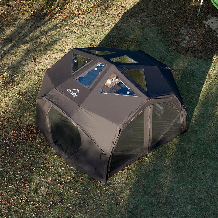 Coody Hubshelter Pro Air Tent-Black China Inflatable Tent Manufacturers Family Durable Cotton 4 Seasons Camping Inflatable Tent