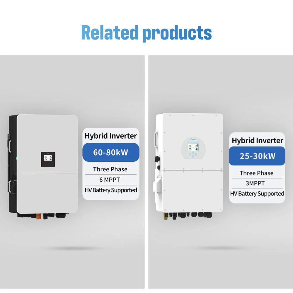 Deye Industrial Hybrid Inverter IEC 30KW 50 KW 40 KW 3Phase Off-Grid Solar Inverter