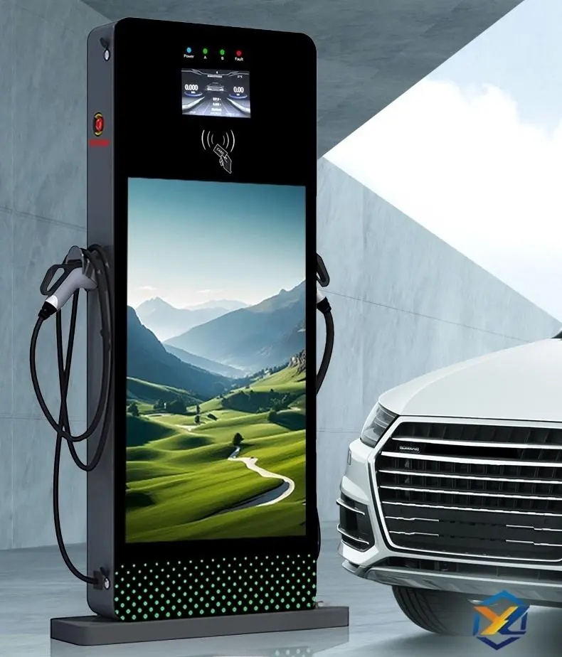 New Smart EV Charging Station – Commercial Domestic EV Charger with Advertisement Screen