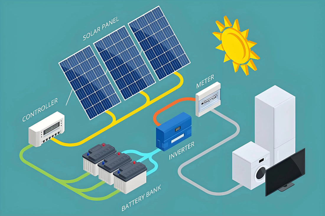 Home Solar System ESS 8KW 10KW 15KW 16KW Hybrid Storage Monocrystalline Silicon MPPT Lithium Battery off Grid System