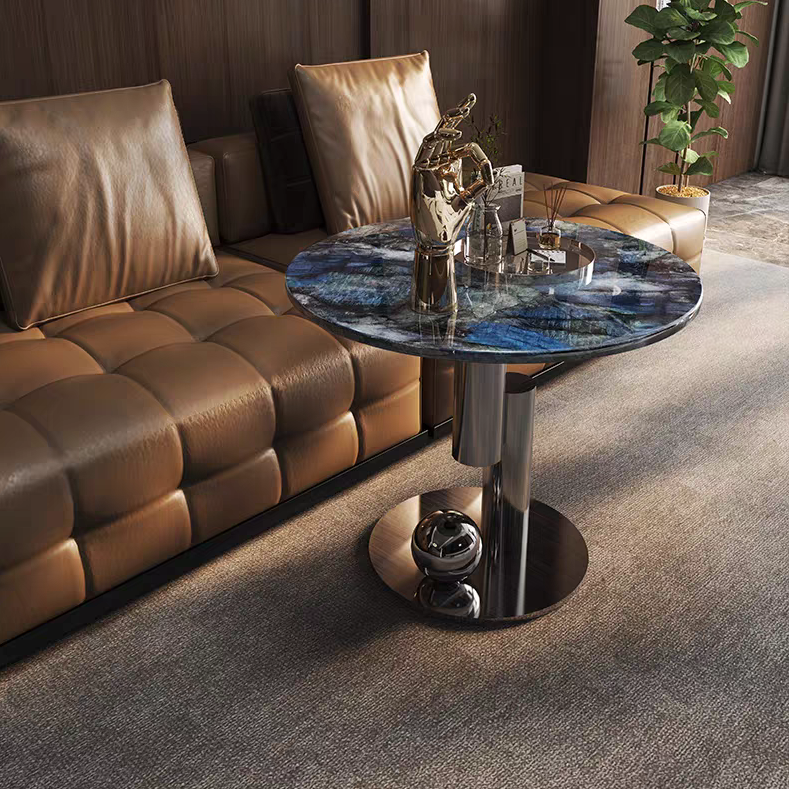 Luxury Marble Bedside Table – Elegant Coffee & Tea Side Table for Living Room & Hotel Use