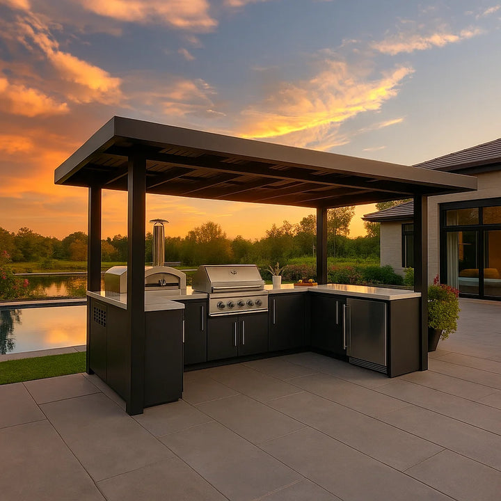 Modern Home Outdoor Kitchen Shed Cabinets Quality Stainless Steel 