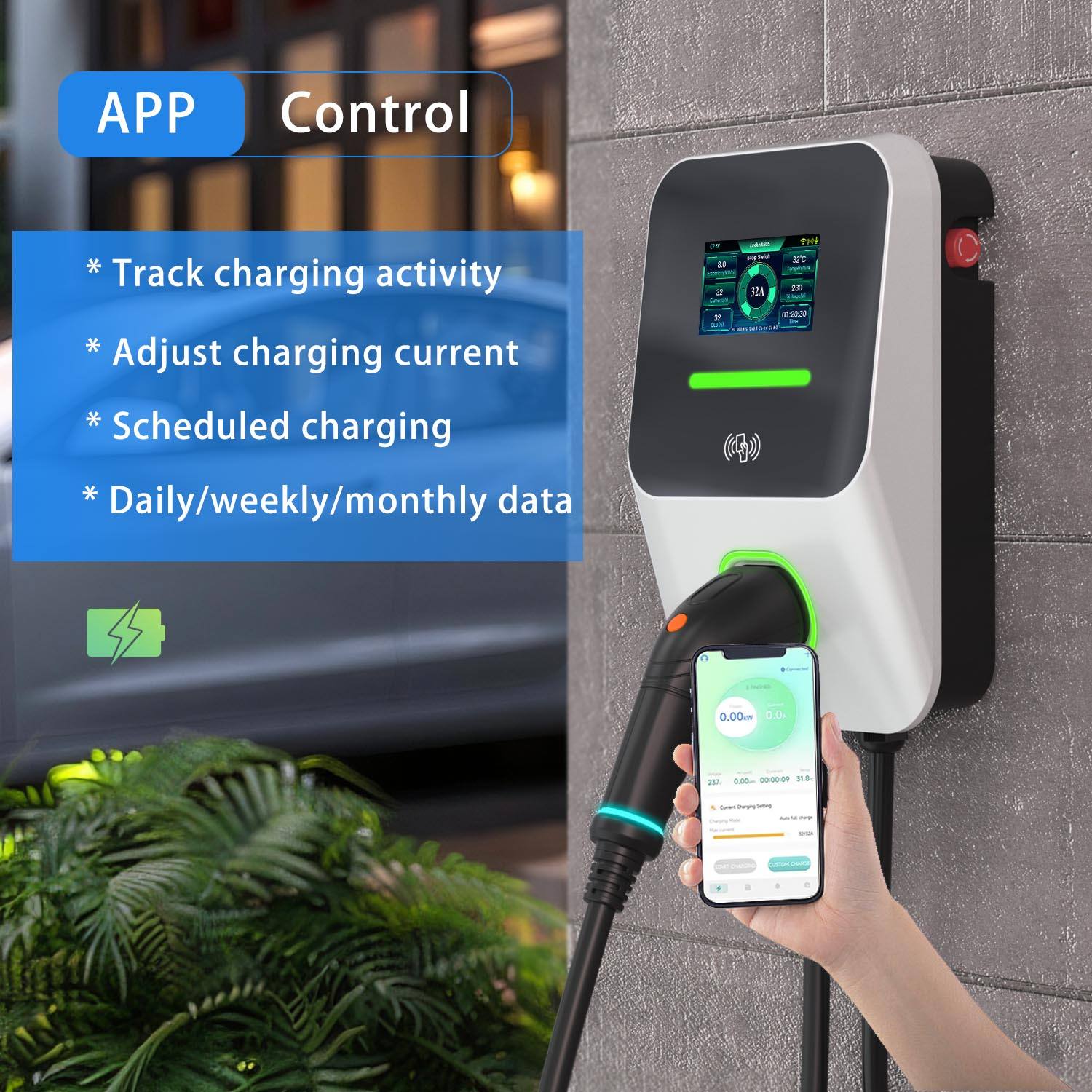 New 10M EV Wall Box Charger – Type 2 & GB/T Smart Charging Station
