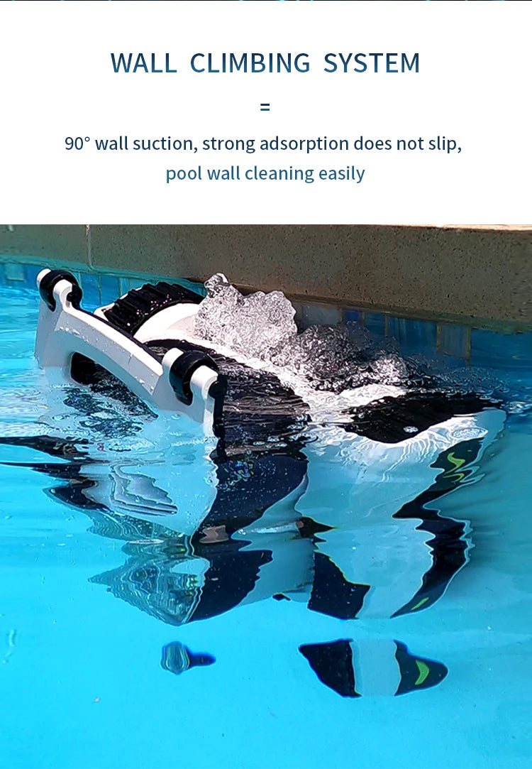 Automatic Wall Climbing Swimming Pool Robot Cleaner 