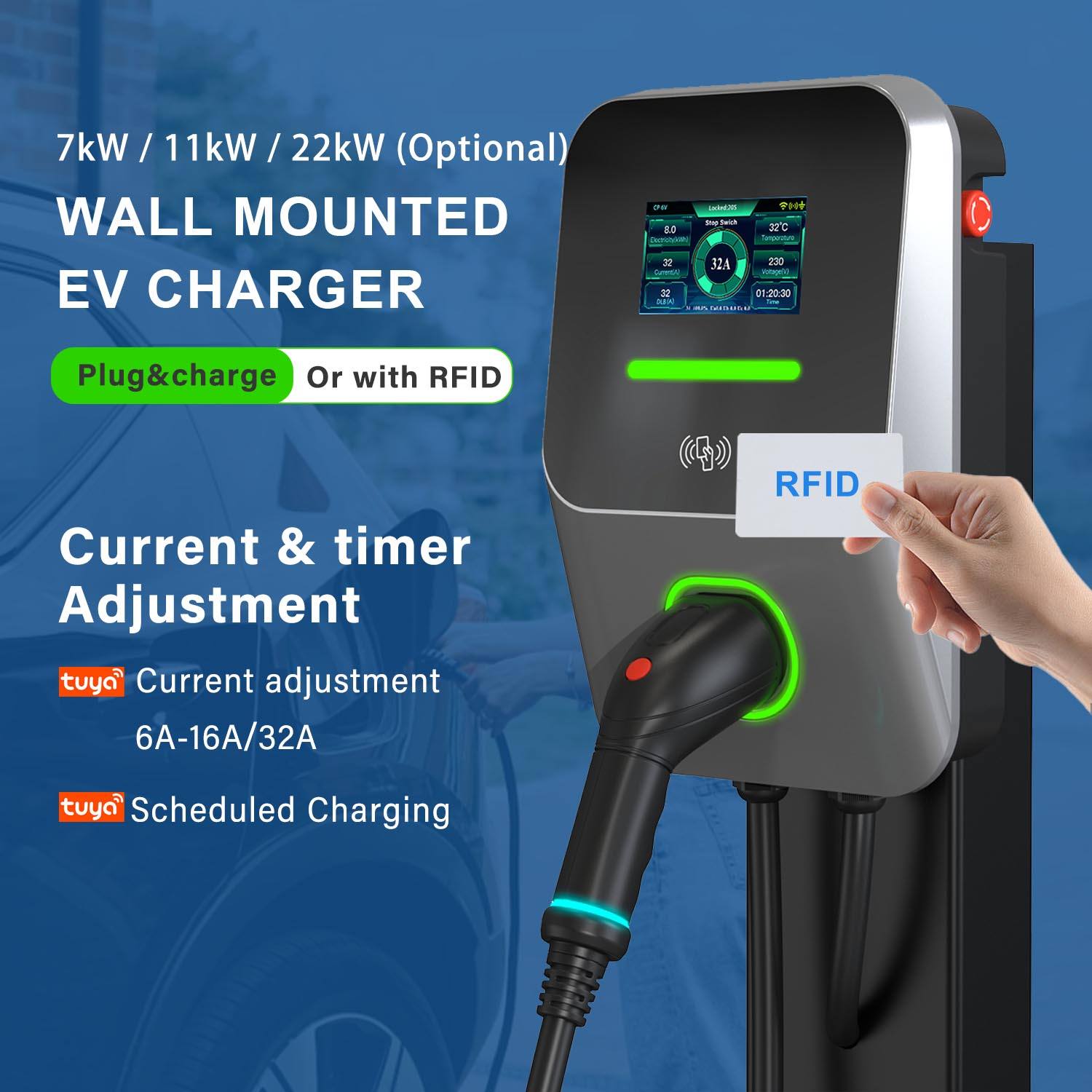 New 10M EV Wall Box Charger – Type 2 & GB/T Smart Charging Station