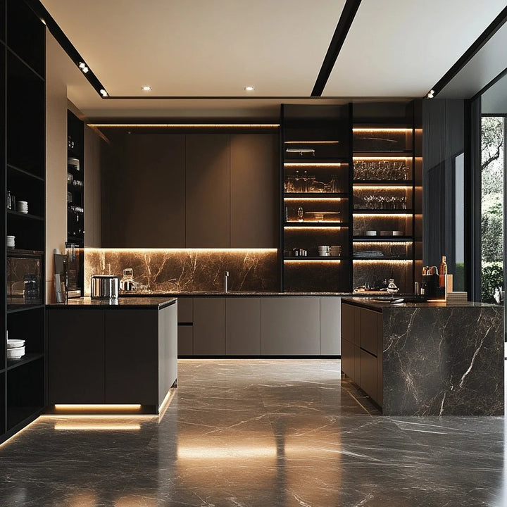 Automatic Sensor Touch Open/Close Modern Kitchen Cabinets