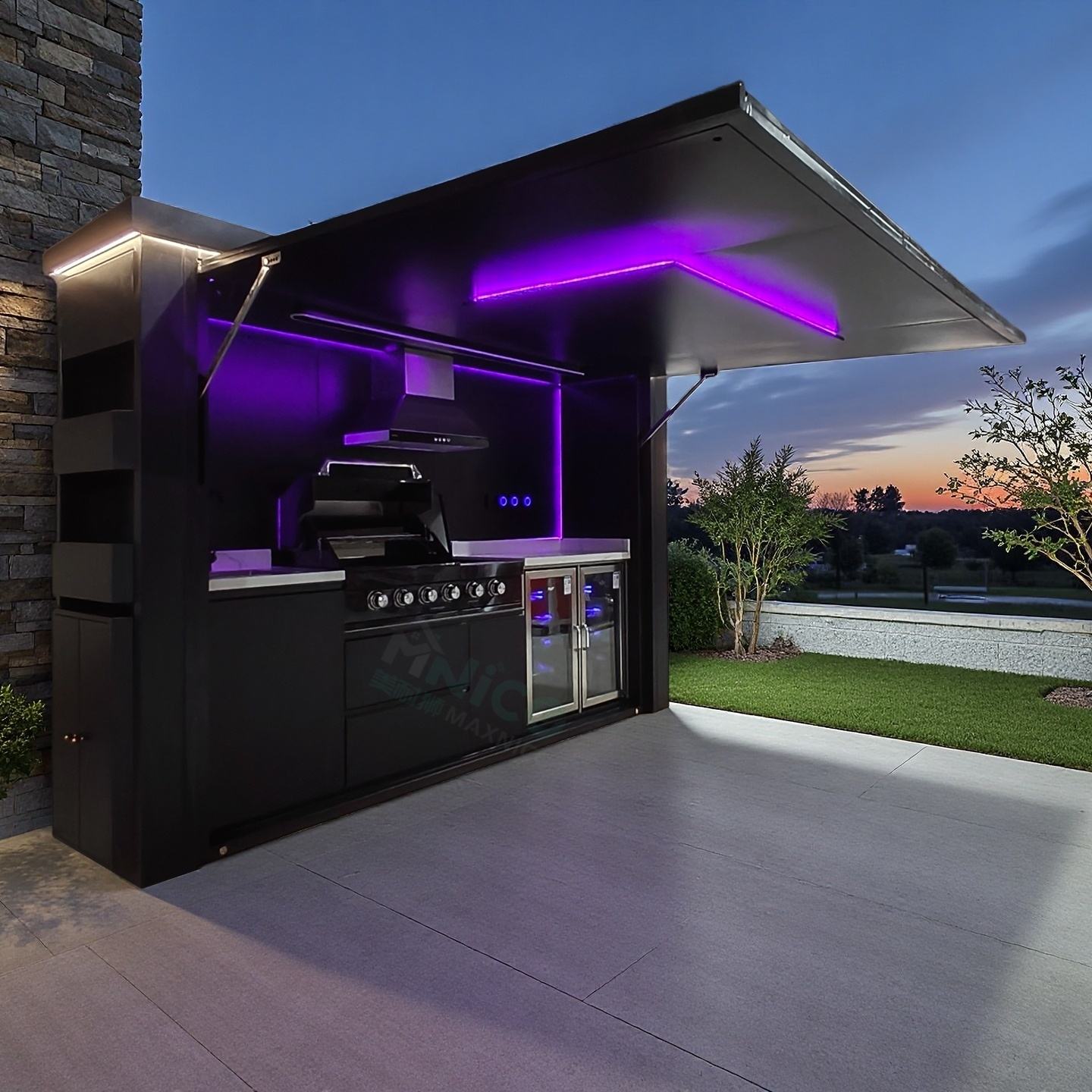 New Premium Remote control Shelter BBQ Sink Outdoor Kitchen Counter
