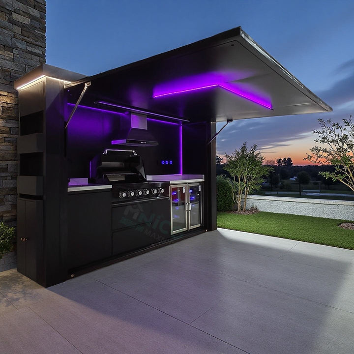 New Premium Remote control Shelter BBQ Sink Outdoor Kitchen Counter
