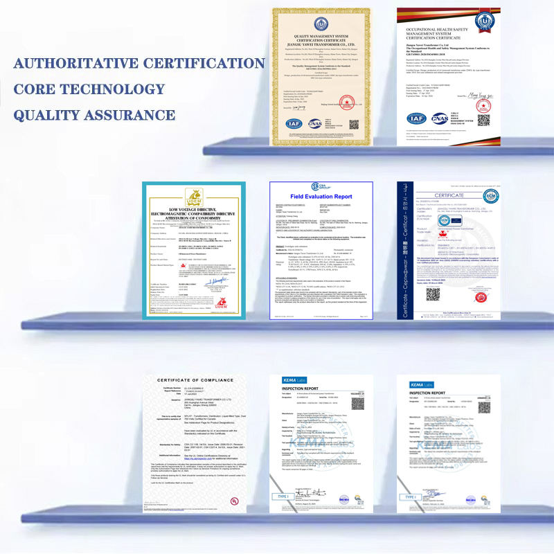 Collection of certificates and reports on a shelf with 'Authoritative Certification' text.