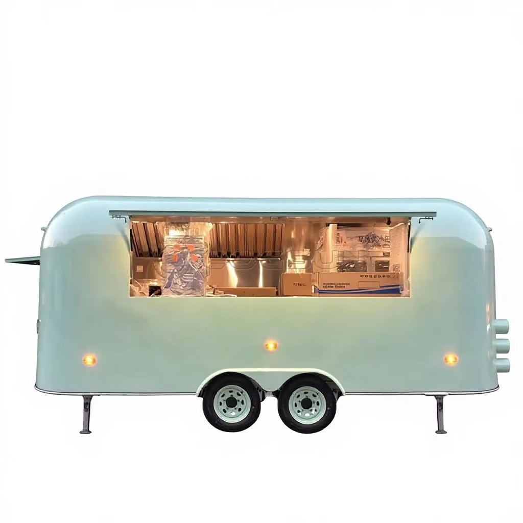 New Stainless Steel Expandable Food Truck – Mobile Catering Street Food Business Trailer