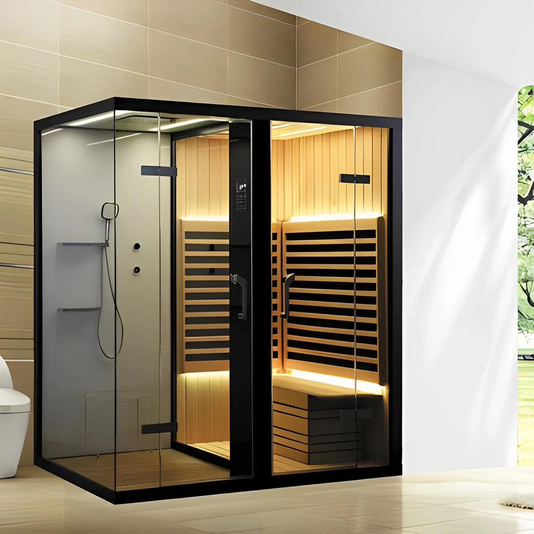 Hot Selling Home Steam Sauna Room with Shower Combination