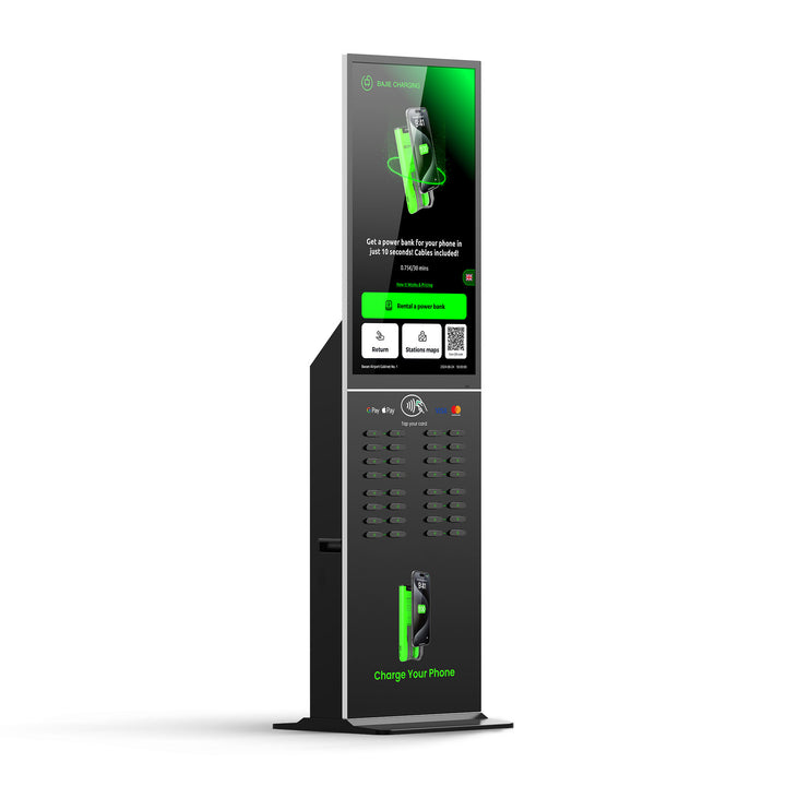 New 32-Slot Mobile Rental Charging Station with Built-in POS System – Card & QR Code Payments