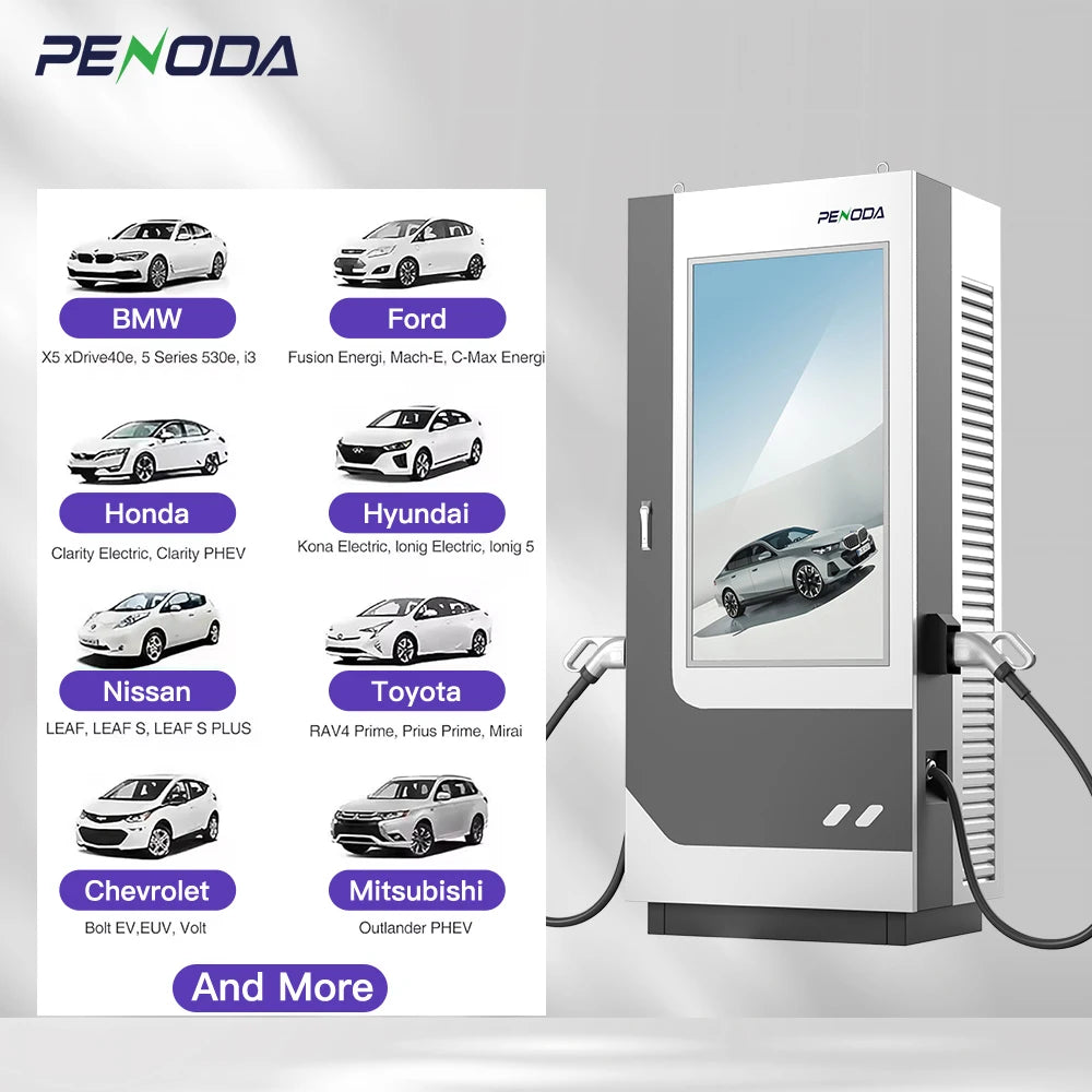 Commercial 60Kw 80Kw 120Kw 160Kw DC EV Charger OEM ODM Floor-Mounted Dc Ev Charging Station with Ethernet Advertisement Display