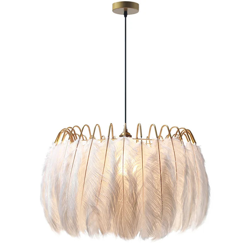 Luxury Feather Chandelier Light Cloud Pendant 