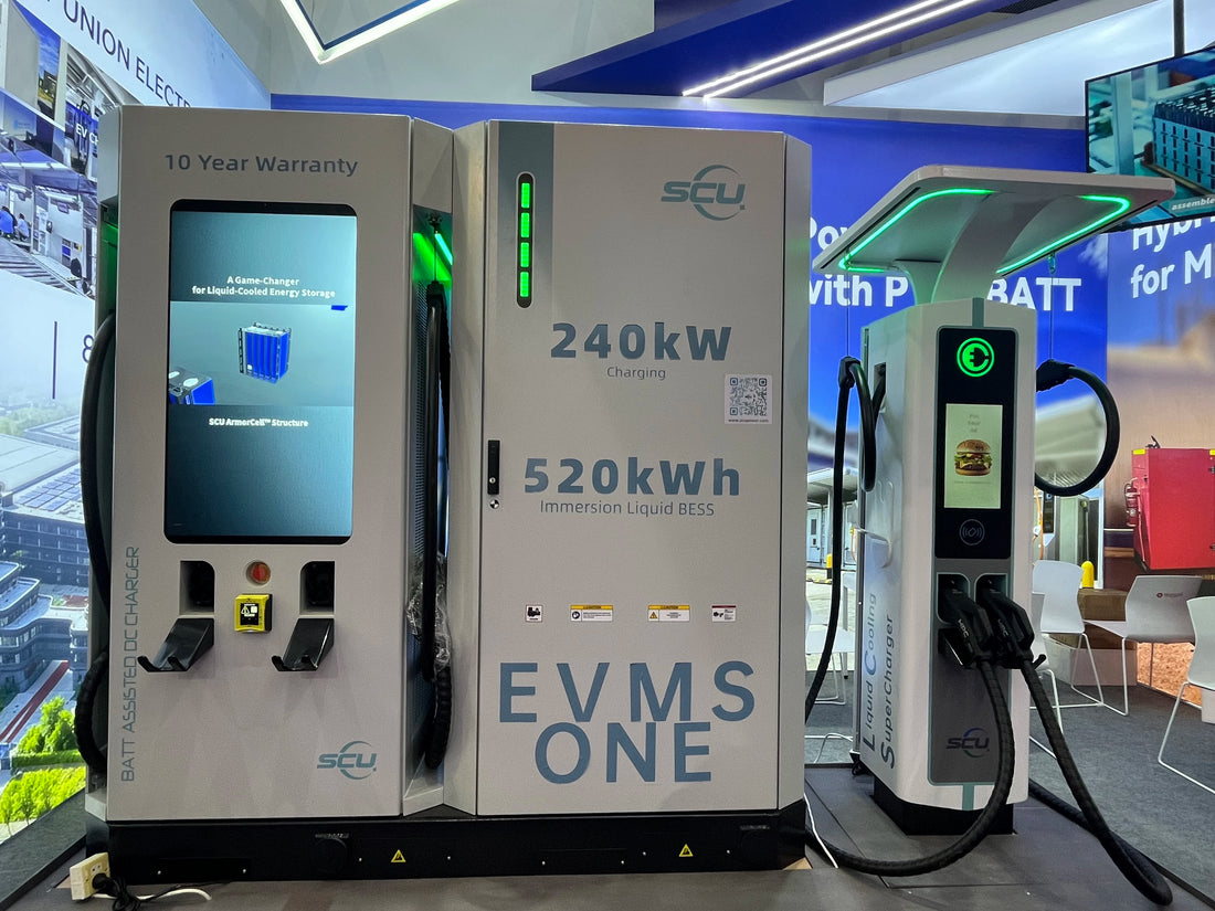 SCU All in One DC EV Charger with Battery Storage 120Kw 240Kw Super Fast EV Charging Station with Lower Grid Power Supply