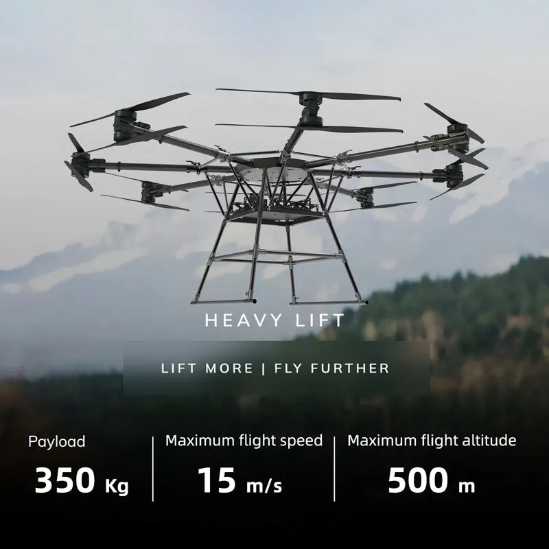 New ultra Power 350kg payload Multipurpose drone - Lifting Firefighting Operations Capability