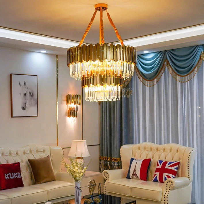 Modern Large Crystal Chandeliers Pendant Lights