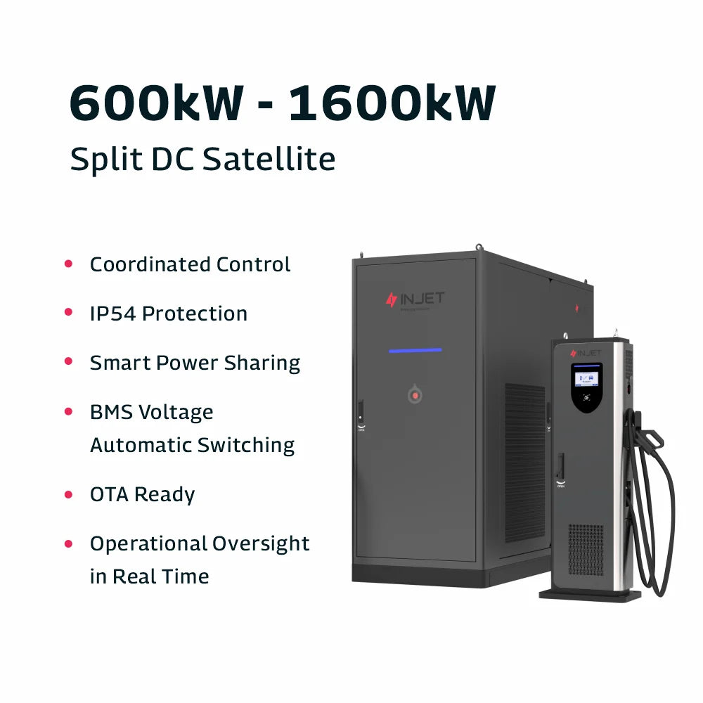 INJET Ultra 800 DC CCS2 New Energy Electric Vehicle Charging Station Air/Liquid Cooling One Machine Four Guns for Cpos Operation