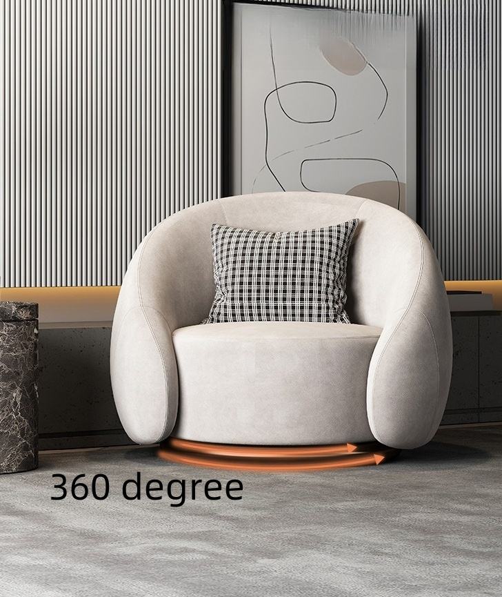 Vintage-Style Recliner Sofa Single Armchair – 360° Rotation