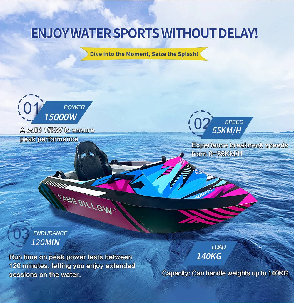 Hot-Selling High-Power Glass Fiber Electric Kartin Boat in 2024