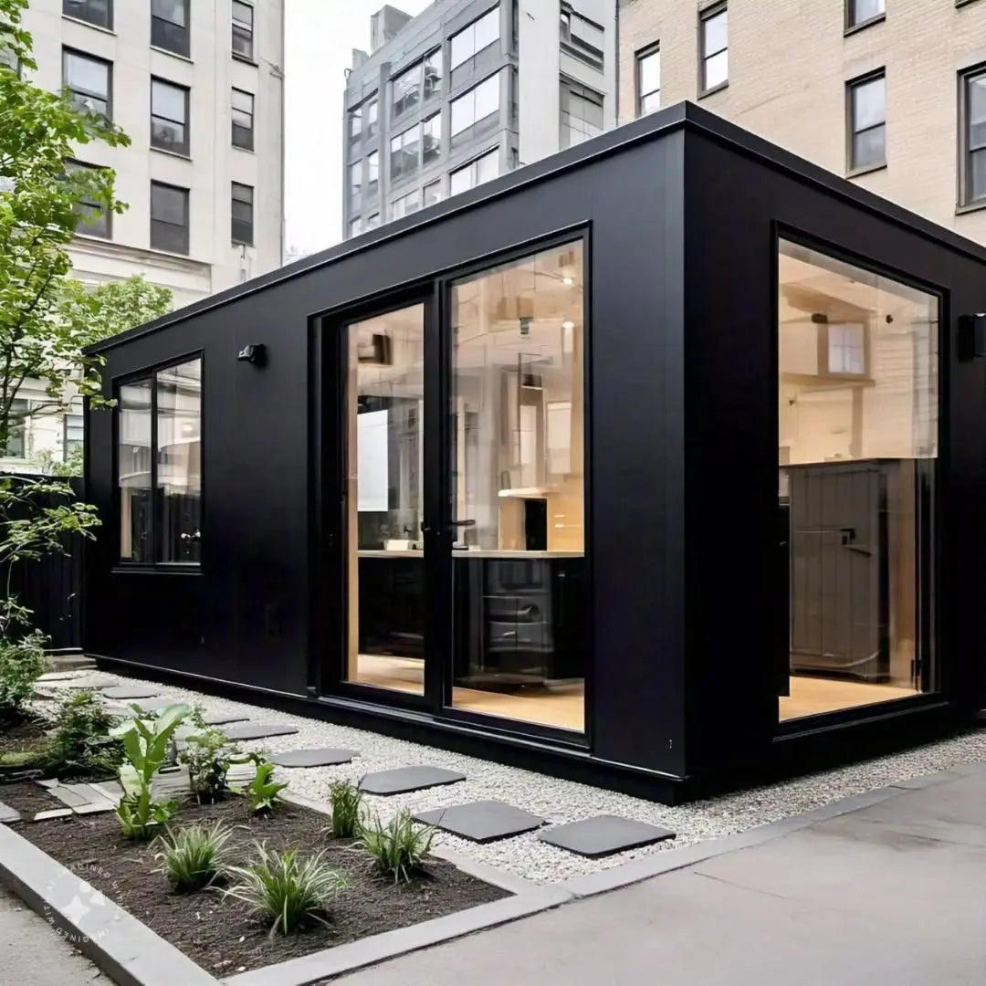 Modern Prefab ADU Tiny Home: Low Cost Container House with Bedroom & Office Ready-To-Ship Mobile Home with Bathroom & Kitchen
