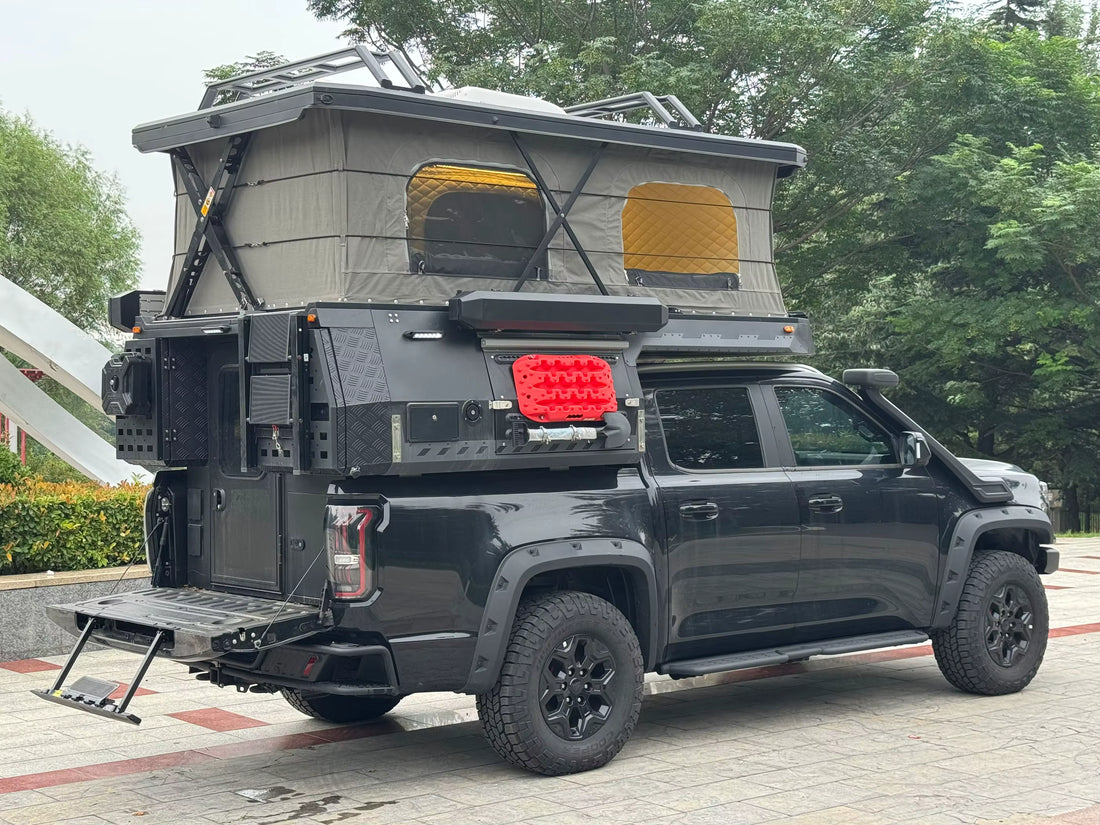 Vintage Off-Road Caravan, RV Australian-Style Pickup Truck Camper