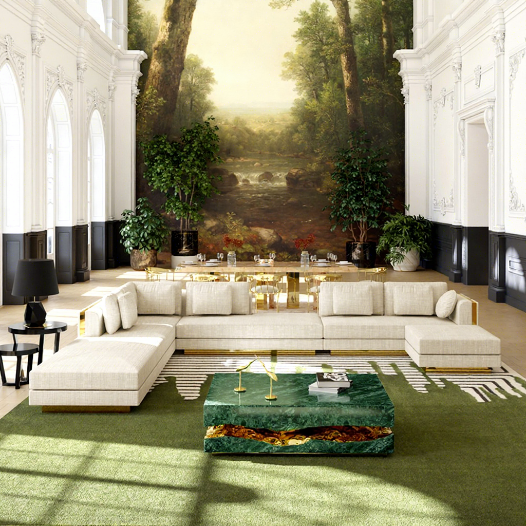 Luxury Living Modular Sectional Sofa – High Quality Velvet L-Shaped Sponge Filled Sofa