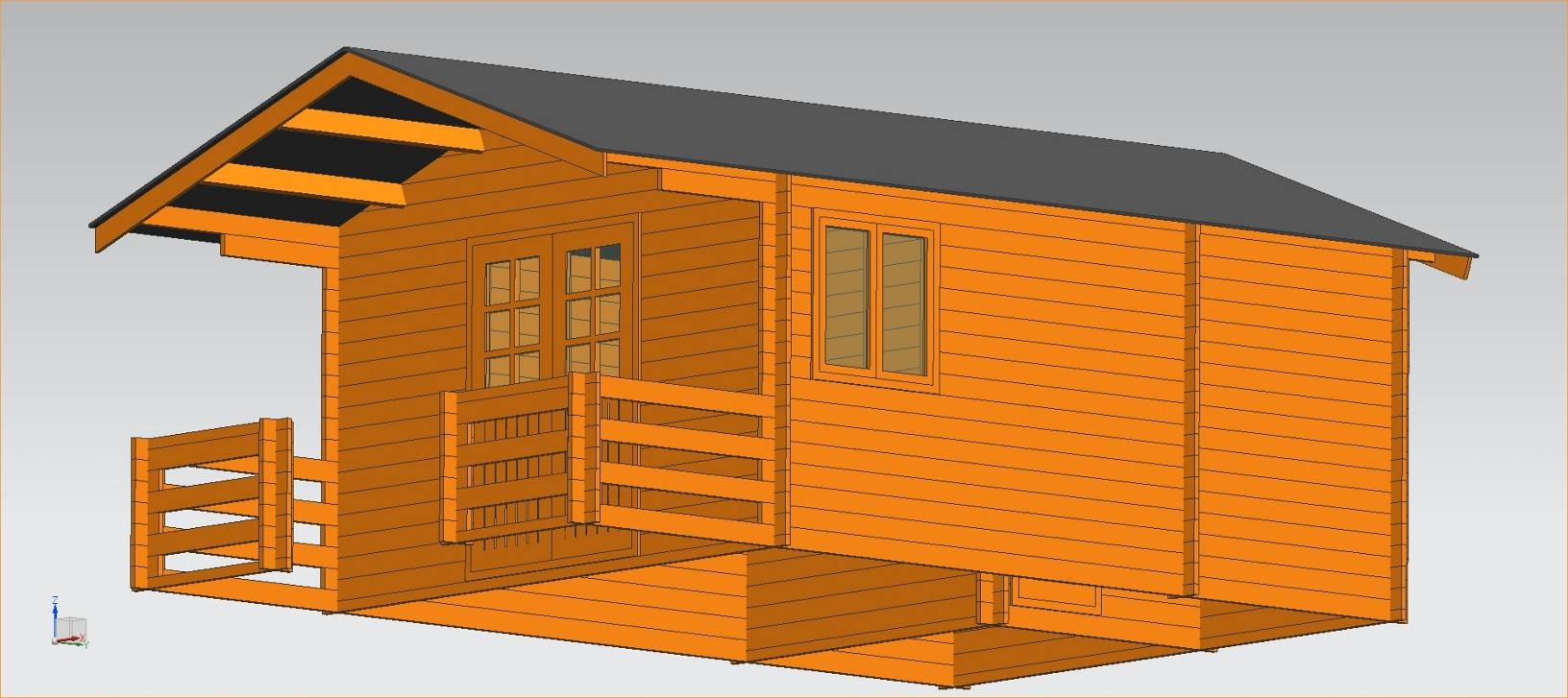 Prefab Wooden Cabin - Luxury Home Resort Log Chalet with Bedroom & Bathroom